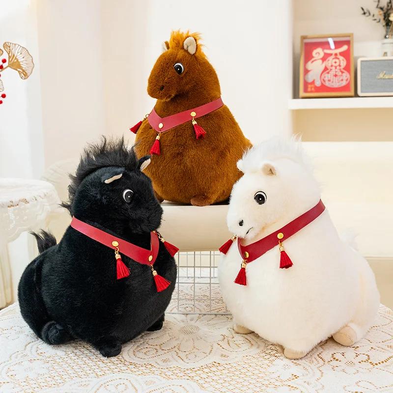 Kawaii Little Pony Plush Toys Cozy Stuffed Cartoon Horse Doll Warm Cuddly Children Companion Animal 2026 Mascot Home Decor