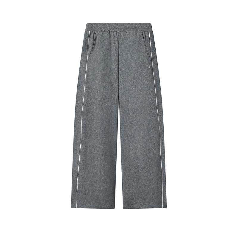 FILA White Casual Soft Comfortable Fleece Knit Straight Leg Pants Women bottoms F11W543604FMG