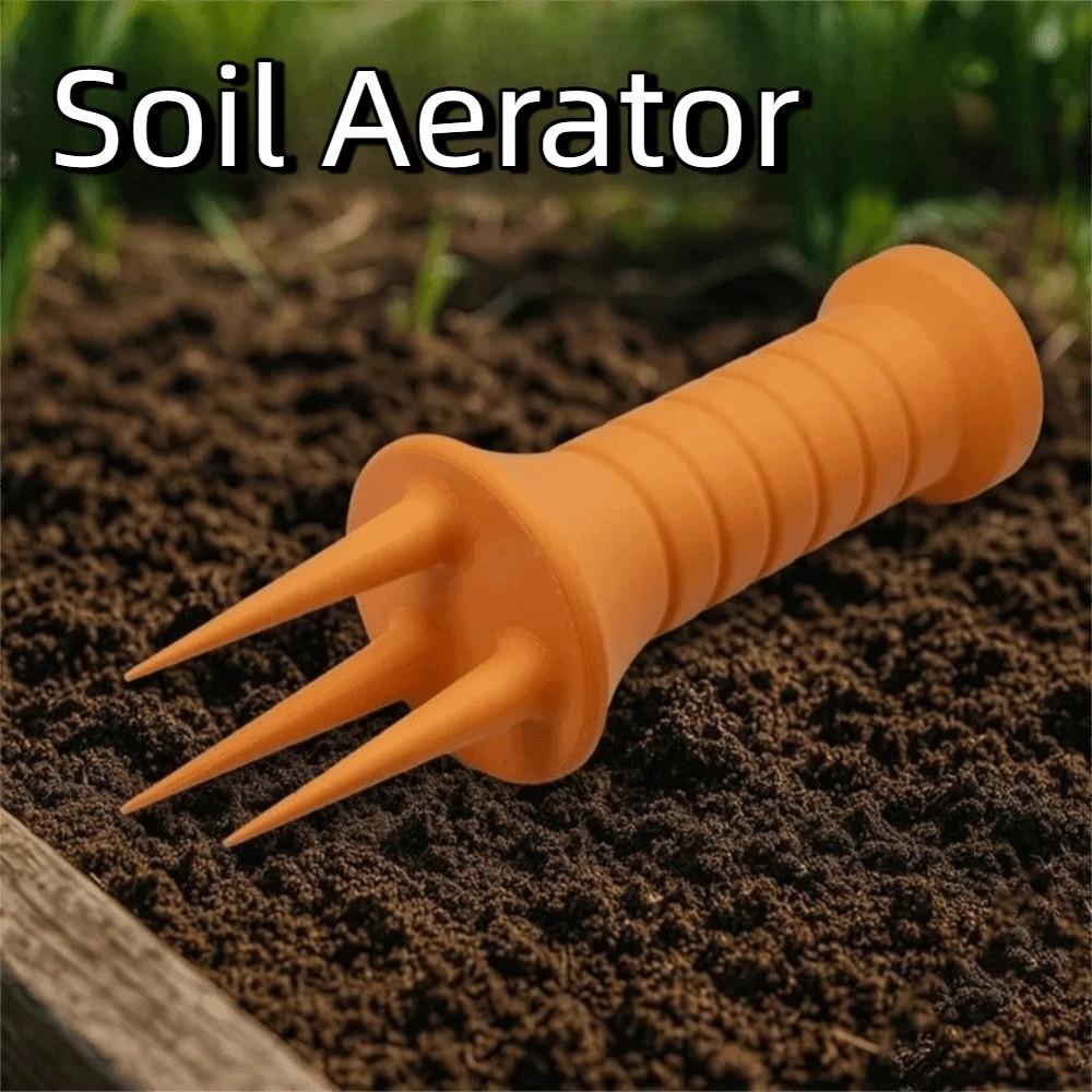 2pcs Ergonomic Hand Tiller Manual Gardening Digging Fork Manual Cultivator  Plant Growth Support
