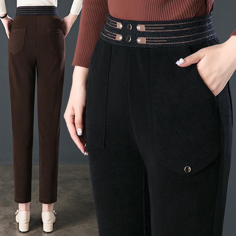 No. 121 Autumn/Winter European Women's High Waist Cotton Casual Loose Pants