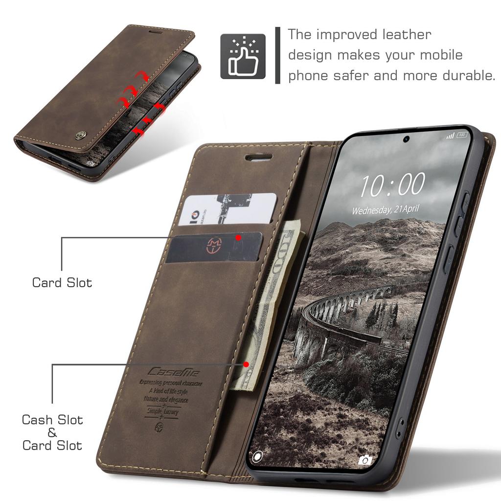 CaseMe Luxus Retro Magnetischer Flip PU Leder Handyhülle für Xiaomi 17 17Ultra Brieftaschenabdeckung Handy Hülle Für Xiaomi 17 Ultra