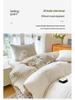 Skin-Friendly Washed Cotton Dorm Three-Piece Set: Stripe Duvet Cover & Pillowcase, Single/Double Size, Class A Quality