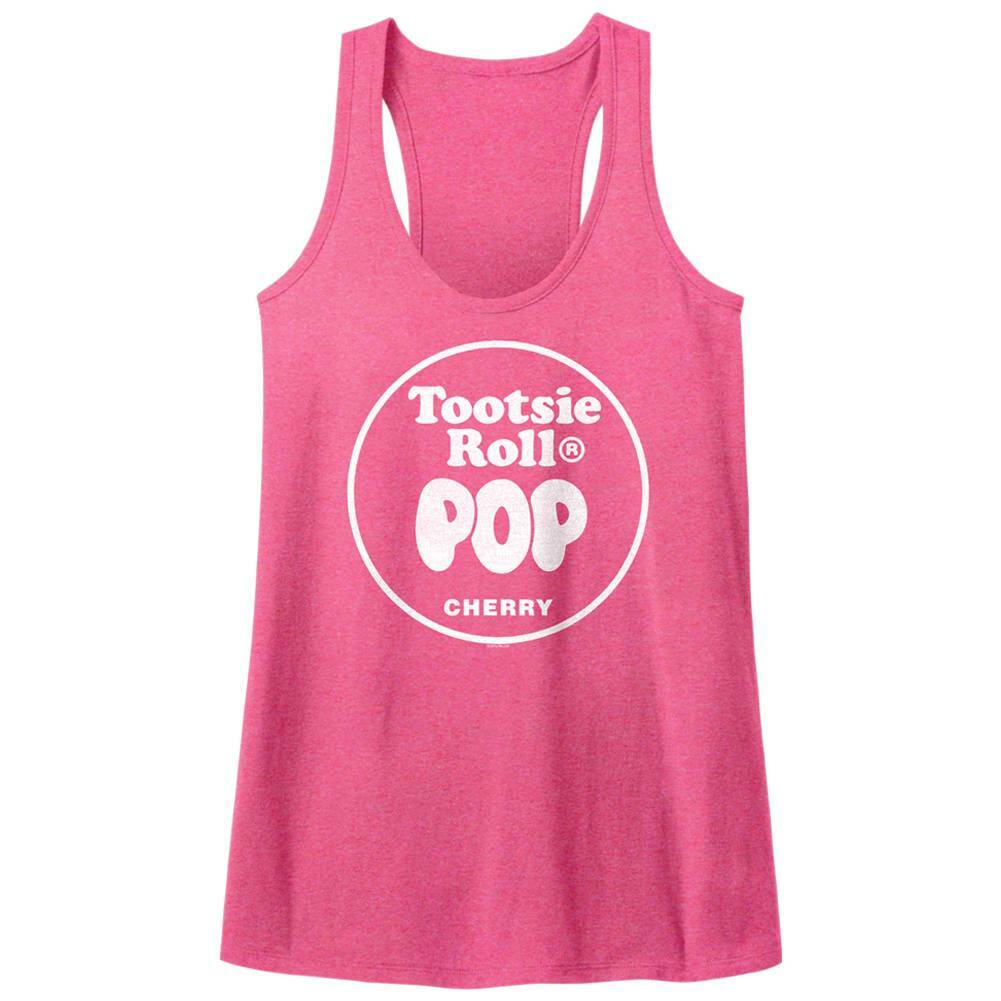 

Tootsie Roll Cherry Pink Junior Women s Racerback Tank Top 2XL