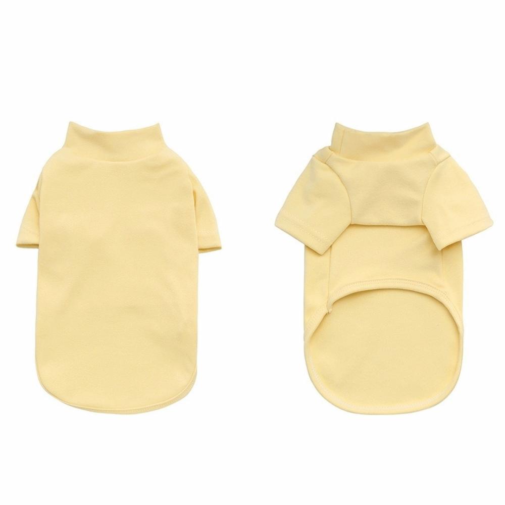New Solid Color Puppy Hoodie Soft Cotton 2-leg Style Dog Warm Hoodie Simple Design High-Neck Sweatshirt Pet Clothing