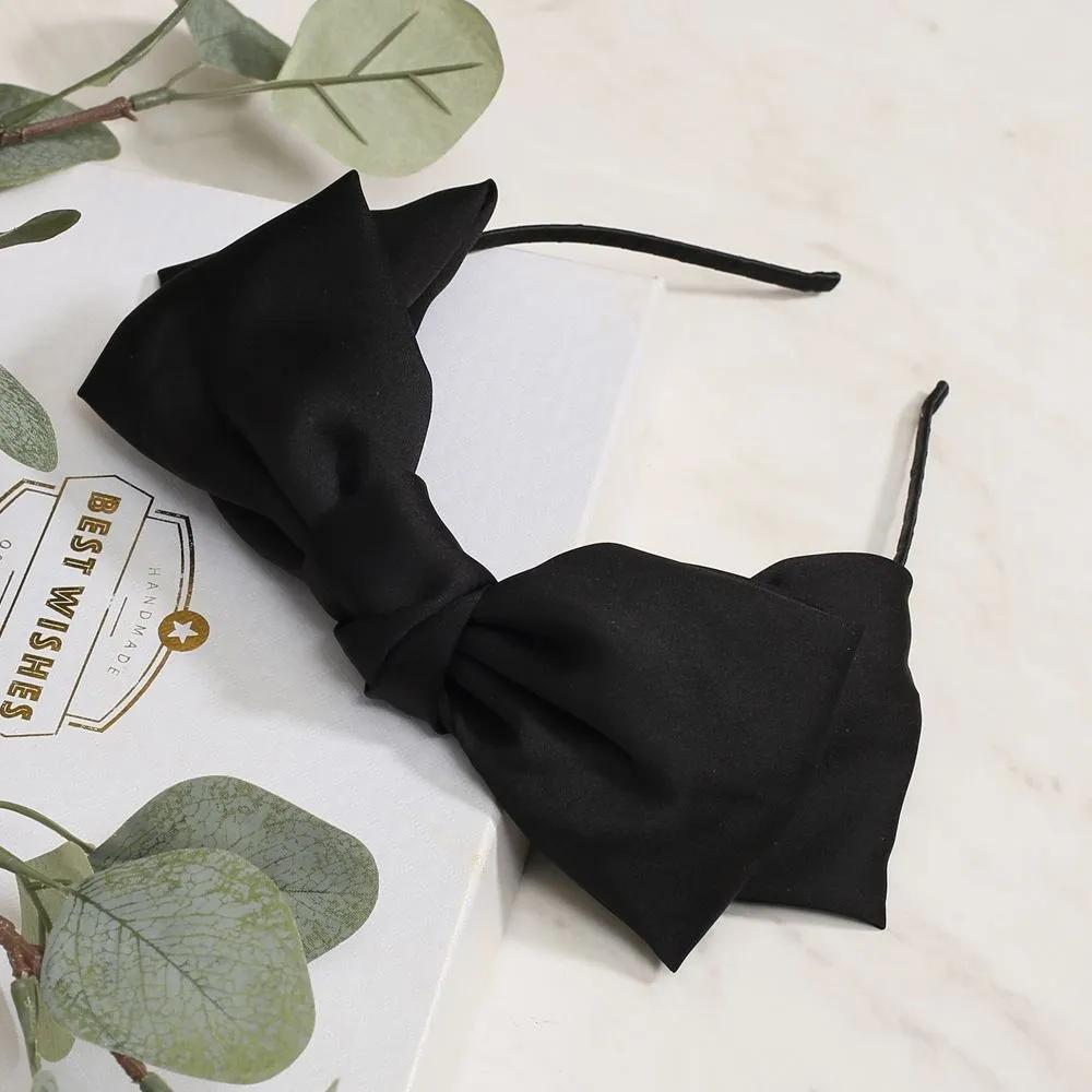 Daily Headband Designer Headband Angel Shushu Satin King Ribbon Hairband Black Ju Vidastory