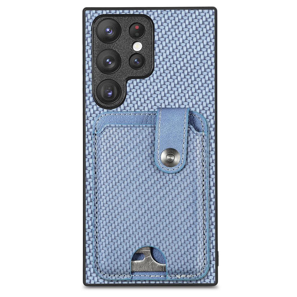 For Samsung Galaxy S25 Ultra Case Card Slots Kickstand Phone Back Cover with Card Tool