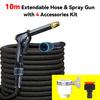 5/10/15m Expandable Garden Hose Spray Gun Set, 3X Expanding, 4-Layer Latex, Quick Connect, Garden Watering Car Wash