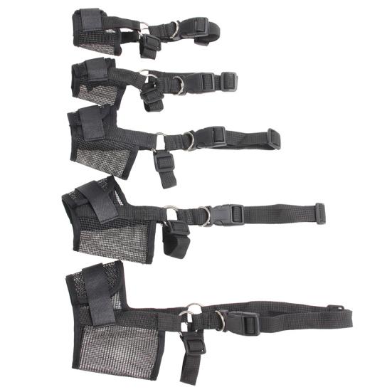 Pet Muzzle Anti-Biting Wear Resistant Polyester Drinkable Cozy Dog Muzzle Anti-Barking Mouth Cover for Home