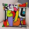 Geometric Cartoon Girl Decorative Pillowcase Living Room Office Ornaments Home Pillowcase