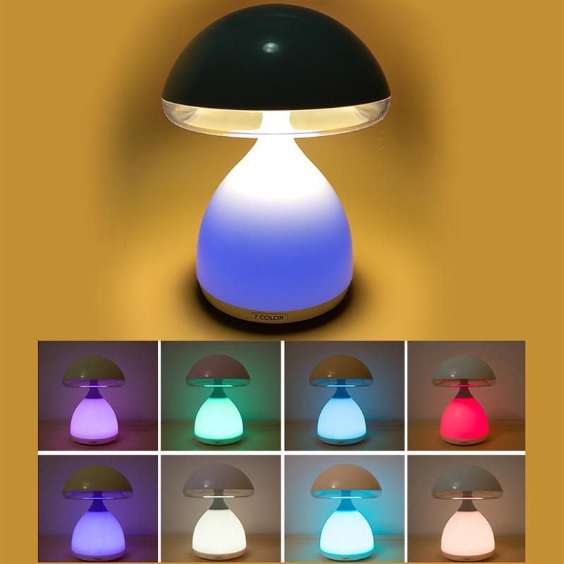 LED Pilz Kleine Tisch Lampe Tragbare USB Lade Dimmbare Blume Knospe Lampe Schlafzimmer Nacht Lampe