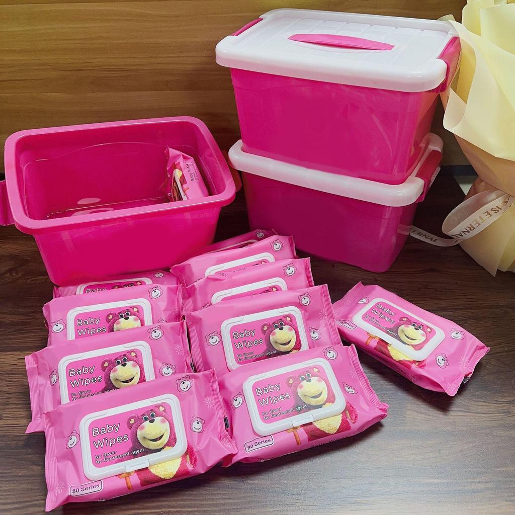 Cross-border Lotso Baby Hand & Mouth Cleaning Wipes - 10 Packs with Storage Box