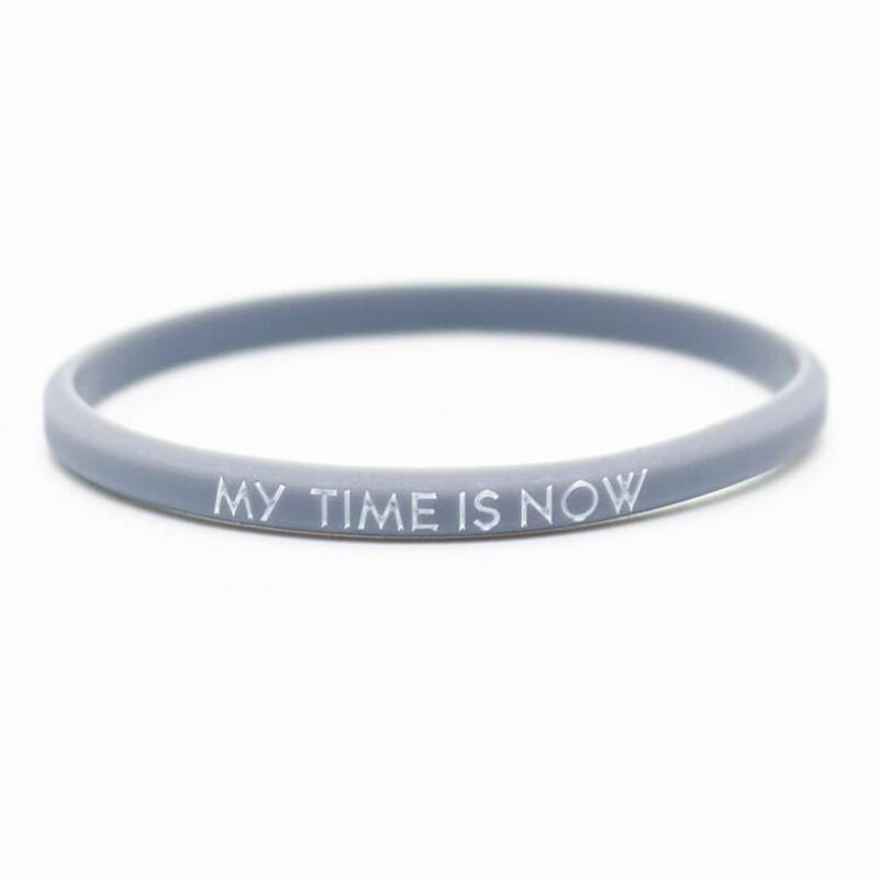 My Time Is Now Student Couple Silicone Bracelet Sports Wrist Band