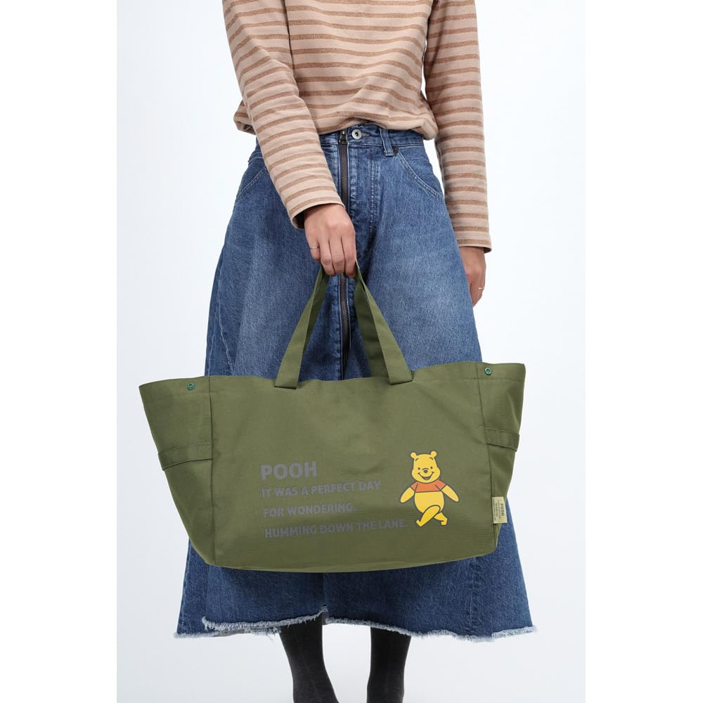 Skater Einkaufskorb Tasche mit Seite 40 x 28 x 26 Disney Winnie Puuh Design KBR28-A Gurt, cm, Isoliert,