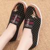 Old ******* Women's Cloth Shoes ****** and Autumn New Embroidered Medium and Old Flat Shoes Non-slip S**t Sole Light and Comfortable Grandma Shoes