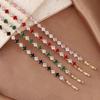 Grenzüberschreitendes vergoldetes Zirkonia Tennisarmband mit farbenfrohem Bling und minimalistischem Design
