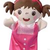 Family Hand Puppets Head Gloves Stuffed Animal Toy Role Play Model Figure Plush Pretend Toys for
