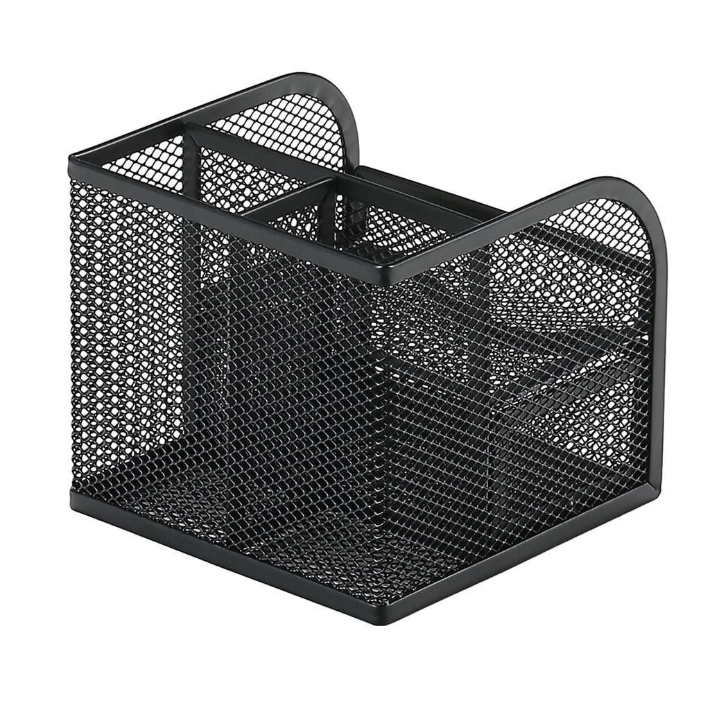 Space Saving Desk Organisers with Sliding Drawer Mesh Metal Pen for Office