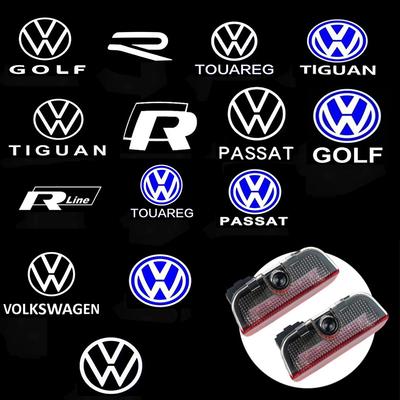 2Pc Car LED Decorative Door Light Welcome Projector Lamp Auto Accessories For Volkswagen VW Golf R GTI TSI TDI R32 Polo Scirocco