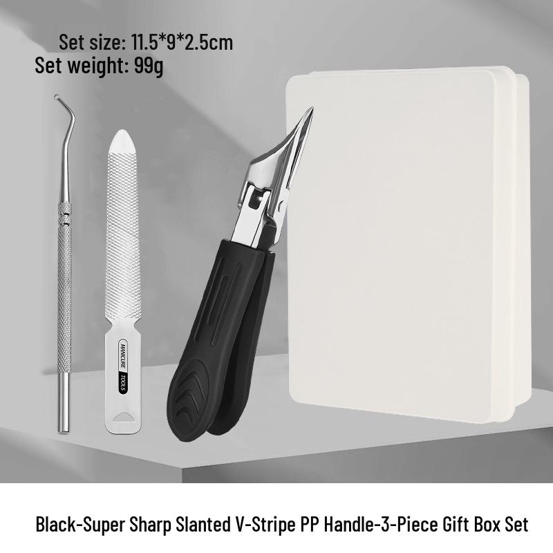 Large German Anti-Splash Slanted Nail Clippers - Original Design for Paronychia Toenails