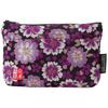 Senshishuin Nishijin Brocade Pouch with Double Cherry Blossom Design (Lined) Black-Purple (Small)