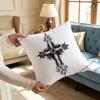 Gothic Cyber Sigil Cross Eyes Printed Pillow Cover Cushion Case Simple Sofa Pillow Case No Pillow Core