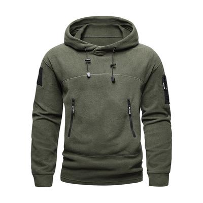 Autumn Winter Fleece Hoodies Men Tactical Sweatshirts Outdoor Thermal Multi-pocket Polar Pullovers Hoodies Mens Clothing