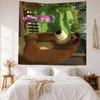 Masha Bear Wall Decor Tapestry Art For Pet Memorial Birthdaywedding Party Backdrop Family Gift