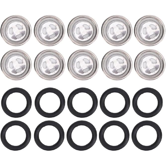 Bnineteenteam Brake Cylinder Reservoir Sight Glass, 10pcs Brake Master Cylinder Sight Glass with O Ring Motorcycle Brake Master Cylinder Window for