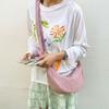 Fashion new solid color women's messenger bag large capacity portable portable dumpling bag versatile go out shoulder bag women