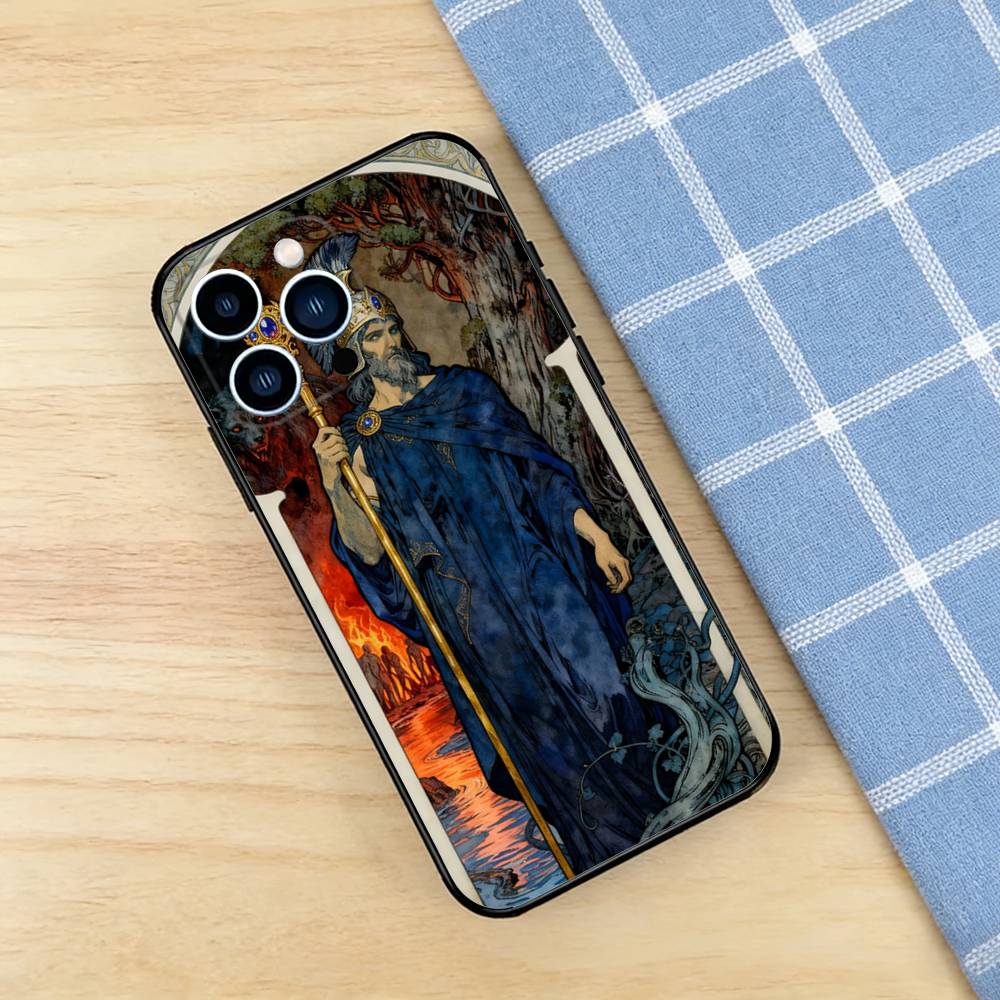 Olympian Gods Poseidon Zeus Phone Case for iPhone 17 16 Pro Plus Air 15 14 Max Mini 12 11 Soft Shockproof Cover iPhone12