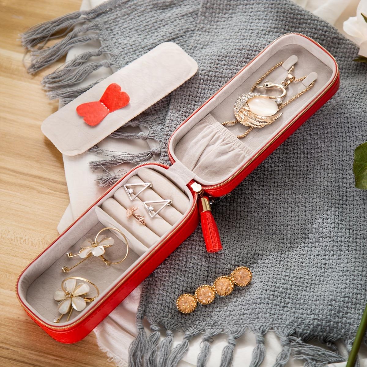 

Дорожная шкатулка для украшений, Портативный кейс для украшений, Шкатулка для украшений из ПУ, Маленький контейнер для украшений, Шкатулки для украшений