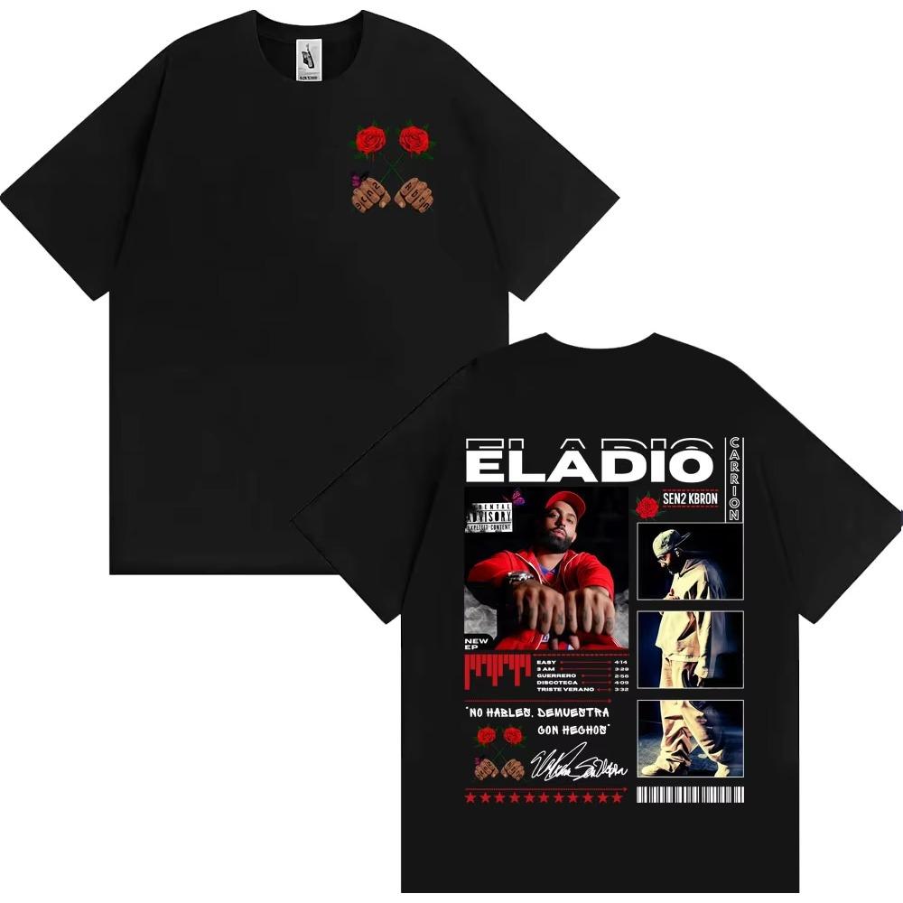 

Rapper Eladio Carrion Sen2 Kbrn Tour Merch T Shirt Mens Clothing Cotton Short Sleeve Tshirts Fashion Gothic T Shirt Streetwear L
