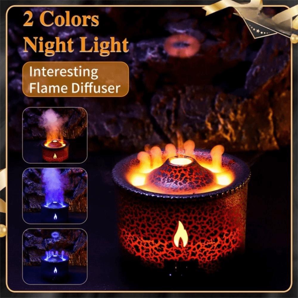 2 Lights Modes Flame Diffuser with Remote Control Air Humidifier Essential Oil Fragrance
