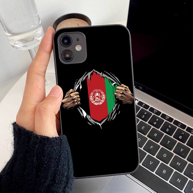 Afghan Afghanistan Flag Phone Case for Iphone 13 8 7 6S Plus X 5S SE 2020 XR 11 12 Mini Pro XS MAX