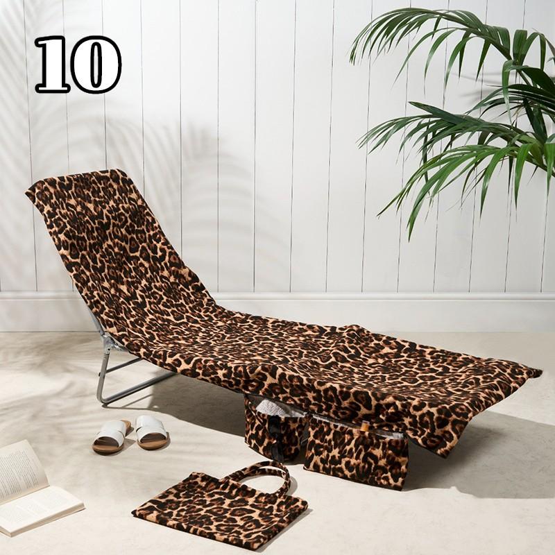1PC Microfiber Beach Chair Cover Lounge Towel Cover Quick-drying Beach Towel Outdoor Towel with Pocket For Pool Hotel Garden