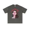 Singer Lana Del Rey Portrait Graphic TShirt Unisex Casual Cotton Loose Short Sleeve TShirt Mens Fashion Vintage Street Style