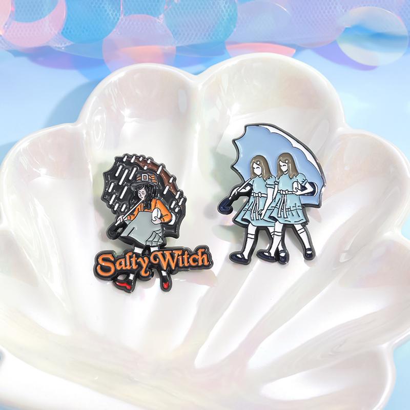 3-6 Pcs/set Anime TV Movies Enamel Pins Horror Movie Characters Brooches Lapel Badges Jewelry Gift for Fans Friends