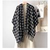 Korean Style Thick Warm Checkered Scarf Women Winter Neck Shawl Wrap