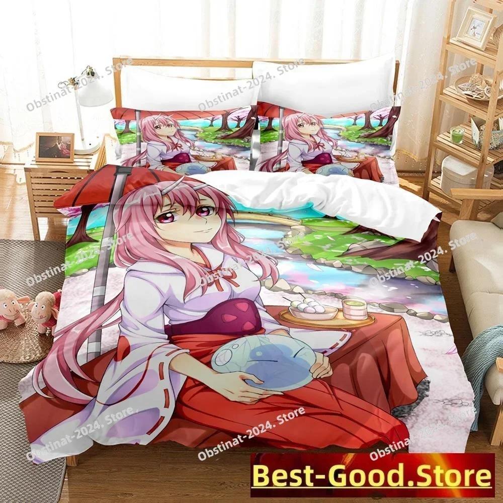Rimuru Tempest Bedding Set Single Twin Full Queen King Size Bed Set Adult Kid Bedroom Duvetcover Sets Anime Kawaii