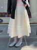 Thirteen Rows SS Elastic Waist Korean Patchwork Gauze Skirt 1685