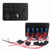 5 Gang LED Toggle   Panel with Digital Voltmeter   for RV Car Motorboat