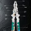 Easy To Use Folding Electrician Stripping Plier Cable Cutting Accurate Ethernet Cord Stripping for Household Maintenance