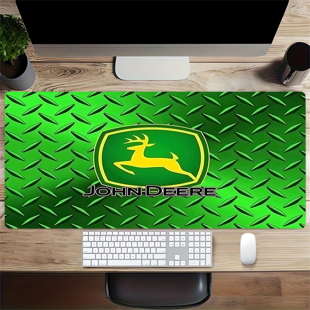 John Deere Logo Large Gaming Mouse Pad Nonslip Rubber Base Waterproof Desk Mat For Office Pc Laptop
