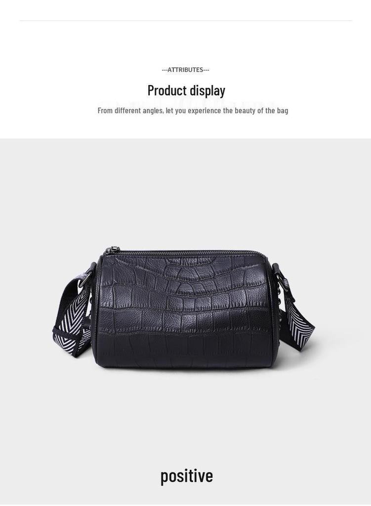 Versatile Women's Genuine Leather Crossbody Bag - Trendy High-End Fashion for Spring and Autumn