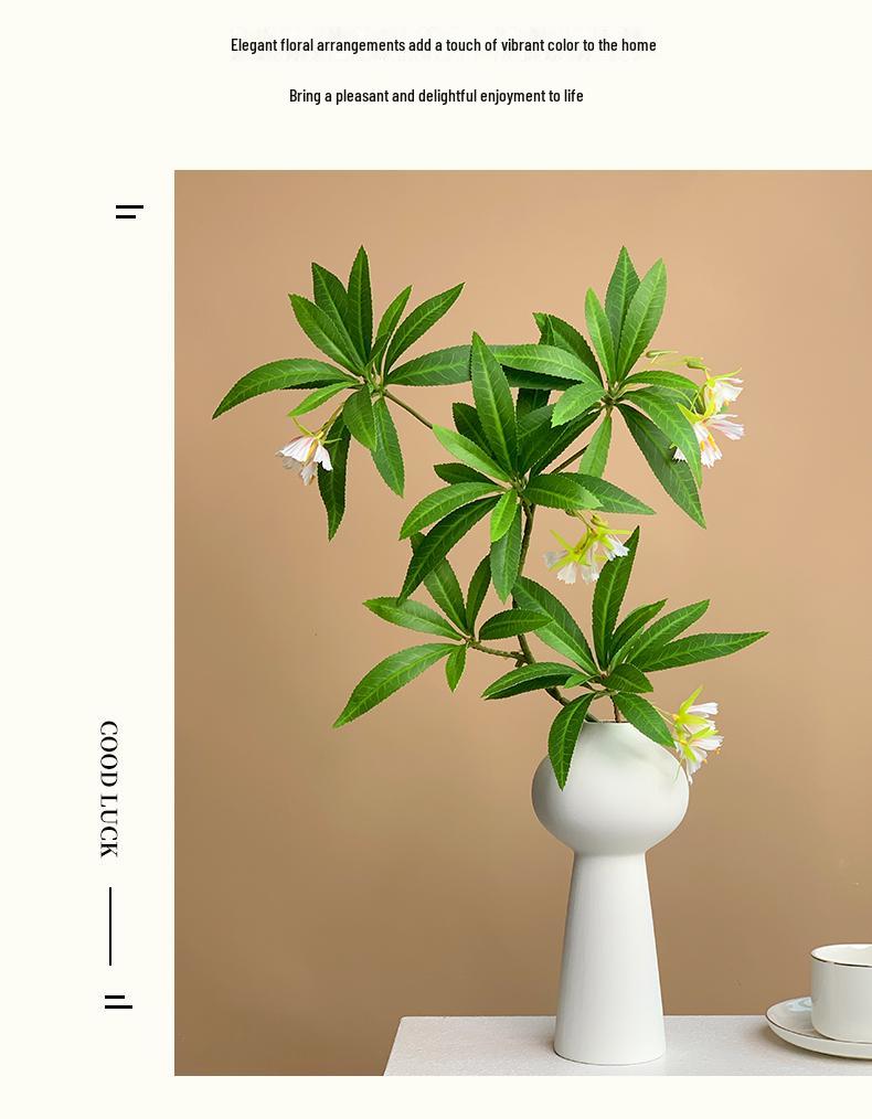 Lifelike Artificial Flower Arrangement - Potted Green Plants for Indoor Decoration in Living or Dining Rooms.