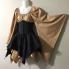 Dames V-hals Lange Mouwen Midi Jurk Asymmetrische Pasvorm Middelhoge Taille Vintage Middeleeuwse Kleurblok Corset Jurk