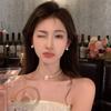 French Camellia Pearl Necklace Women'S Niche Design Sense Clavicle Chain Premium Sense Light Luxury Neck Chain Wind