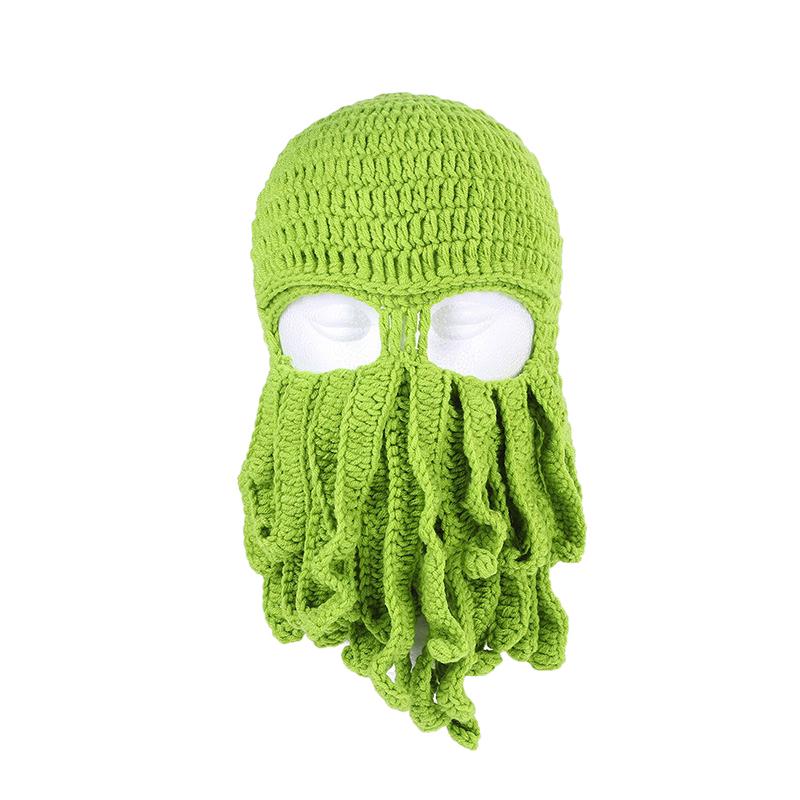 Tentacle Octopus Cotton Hat Crazy Party Squid Hat Balaclava Hat Winter Warm Hat Knitted Octopus Hat Unique Cosplay Prop