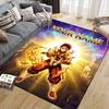 Custom Name,Tanjiro Kamado Home Sofa Decoration for Living Room & Bedroom, Non‑Slip Play Flannel Floor Mat for Game Room