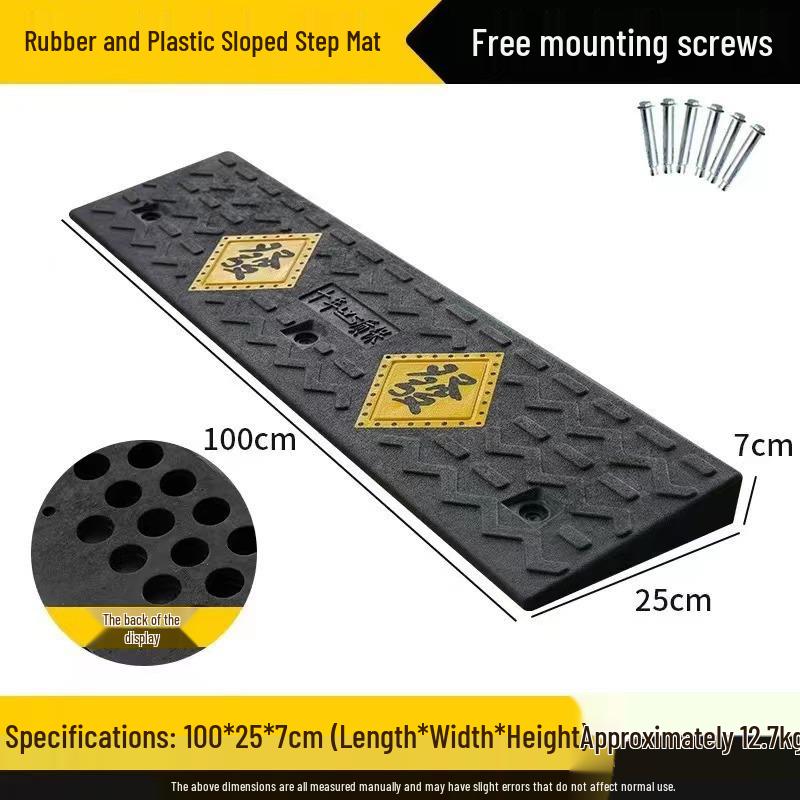 Rubber Curb & Threshold Ramp Mat for Home and Car 